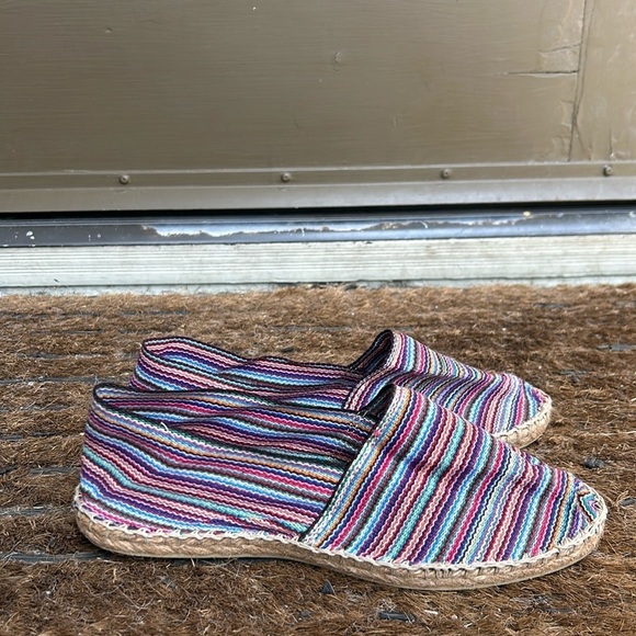 NWT Madewell Striped Espadrilles Bohemian Flats Hippie Beach Vibes EU 38 - Picture 1 of 10
